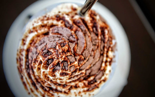 Hot chocolate with coffee cream