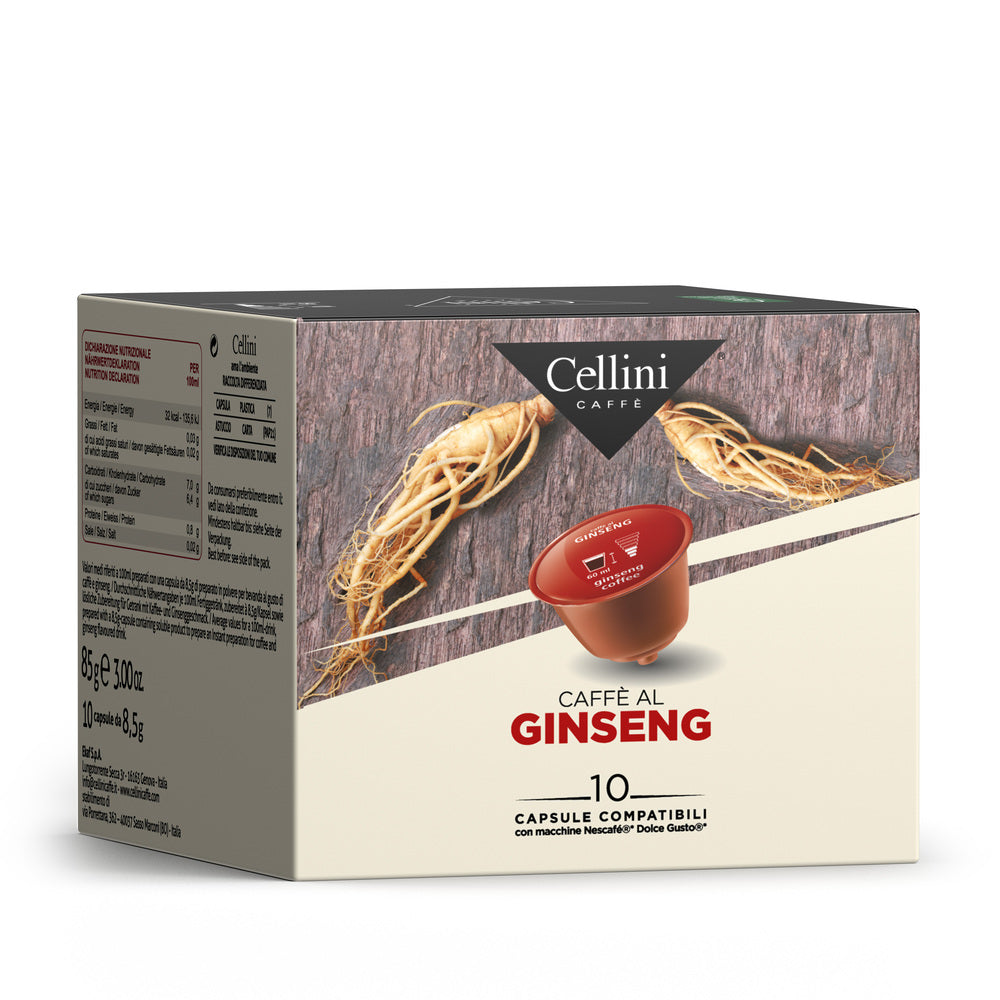 Ginseng Coffee - Dolce Gusto ® Compatible Capsules - Cellini Caffè