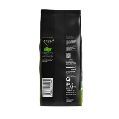 Espresso Grani Bio 100% Arabica - Caffè in Grani - Cellini Caffè - Pacchetto Retro